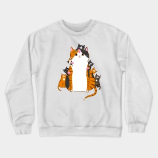 Mom and Kittens Crewneck Sweatshirt